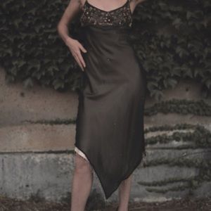 90’s Betsey Johnson Evening beaded silk dress